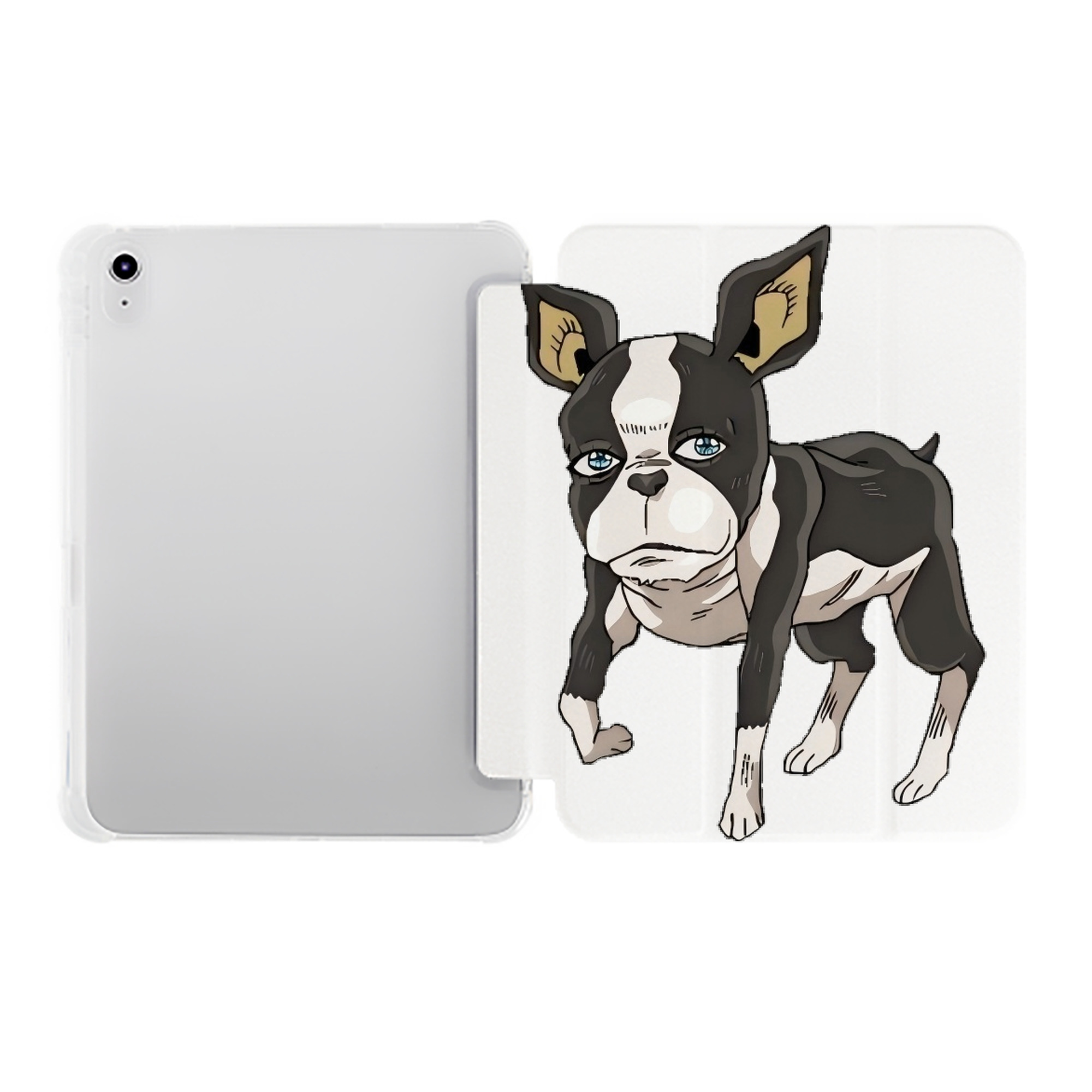 （画像用） ジョジョの奇妙な冒険 イギー JoJo's Bizarre Adventure Iggy IPad ケース ペン収納付き 三つ折りスタンド PUレザー×シリコン 対応機種9.5/10.5/10.9インチ